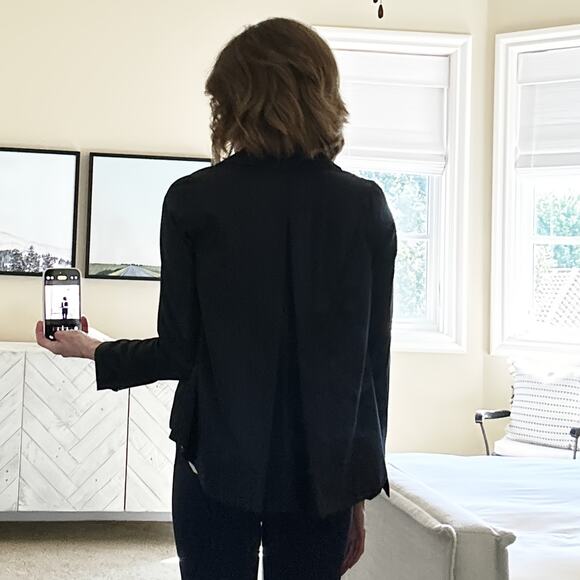 THE GREAT. The Swing Blazer in Navy Stripe 0|XS - Picture 5 of 13